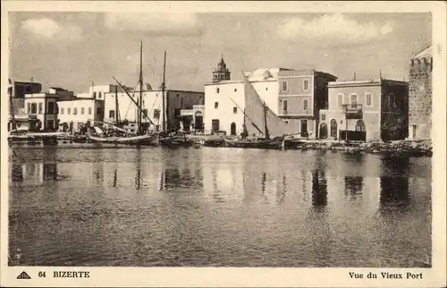 Ak Bizerte Tunesien, Vue du Vieux Port