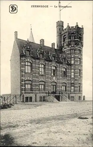 Ak Zeebrugge Westflandern, Le Simaphore, Außenansicht