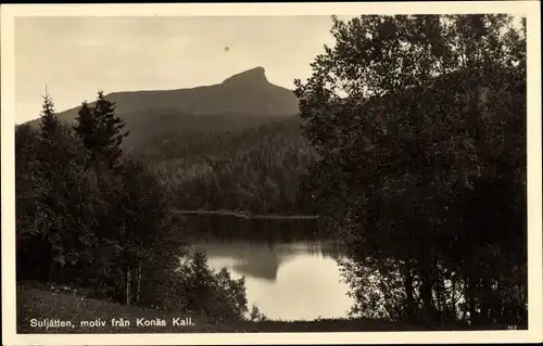 Ak Suljätten Schweden, motiv fran Konäs Kall, See, Berggipfel