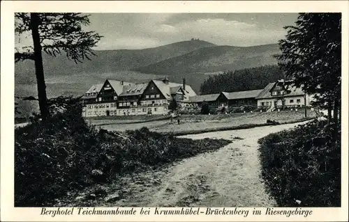 Ak Karpacz Krummhübel Riesengebirge Schlesien, Brückenberg, Teichmannbaude
