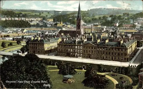 Ak Bath Somerset England, General View from Empire Hotel