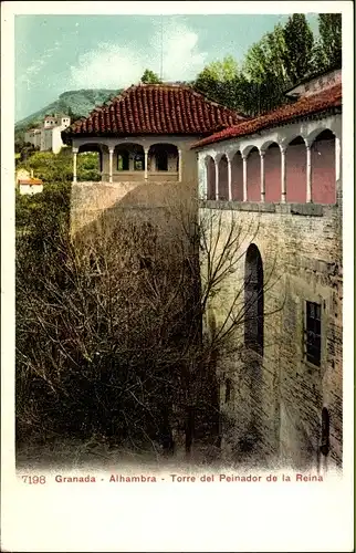 Ak Granada Andalusien Spanien, Alhambra, Torre del Peinador de la Reina