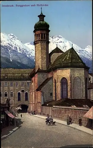 Ak Innsbruck in Tirol, Burggraben und Hofkirche