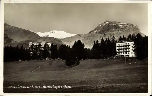 Ak Crans sur Sierre Montana Kanton Wallis, Hotels Royal et Eden