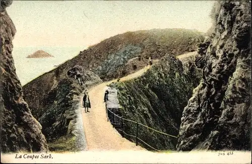 Ak Kanalinsel Sark, La Coupee Sark, Küstenpfad