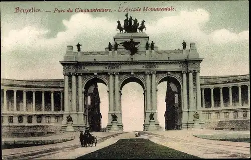 Ak Bruxelles Brüssel, Parc du Cinquantenaire, L'Arcade Monumentale
