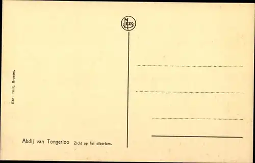 Ak Westerloo Westerlo Flandern Antwerpen, Abdij van Tongerloo, Zicht op het ciborium, Innenansicht