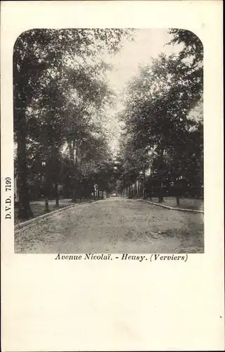 Ak Verviers Wallonien Lüttich, Avenue Nicolai-Heusy, Allee