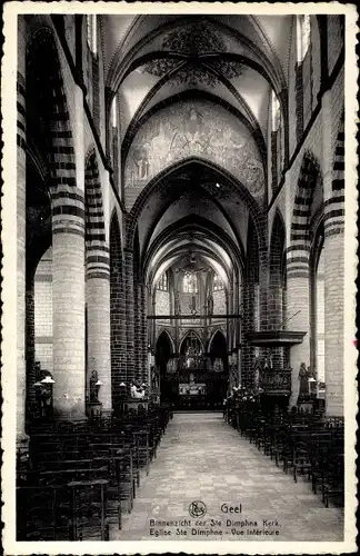 Ak Gheel Geel Flandern Antwerpen, Binnenzicht der Ste Dimphna Kerk, Kirche, Innenansicht
