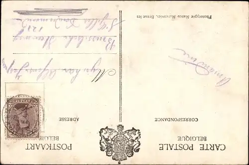 Ak Oostacker Lourdes Ostflandern, La vierge, Marienstatue