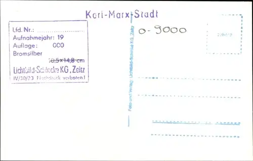 Ak Karl Marx Stadt Chemnitz in Sachsen, Terrasse, Hochhaus