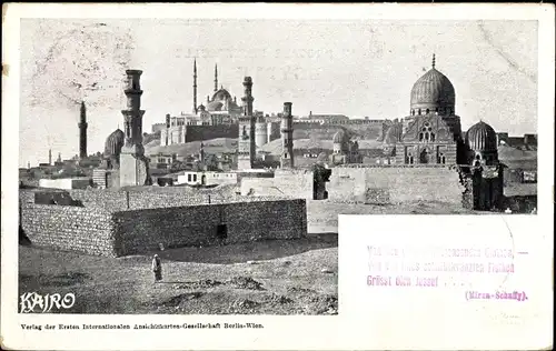 Ak Cairo Kairo Ägypten, general view of the city, mosques