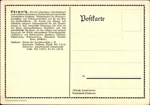 Ak Chemnitz in Sachsen, Rathaus, Jakobikirchturm, Straßenszene