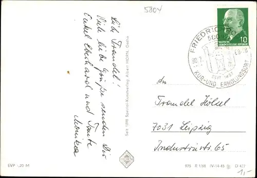 Ak Friedrichroda im Thüringer Wald, Ortsansicht, Springbrunnen, Gondelteich, Kuhherde