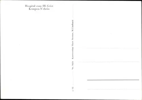 Ak Kempen Niederrhein, Das Krankenhaus zum Hl. Geist, Außenansicht, Straßenansicht