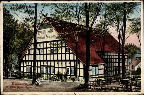 Ak Duisburg im Ruhrgebiet, Restaurant zum Westfälischen Bauernhaus