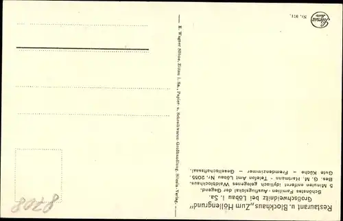 Ak Großschweidnitz in Sachsen, Restaurant und Blockhaus Zum Höllengrund, Inh. G. M. Hartmann