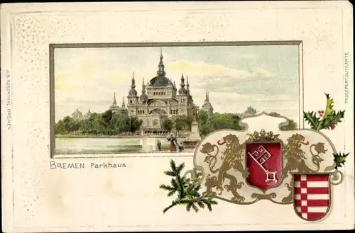 Präge Wappen Litho Hansestadt Bremen, Parkhaus