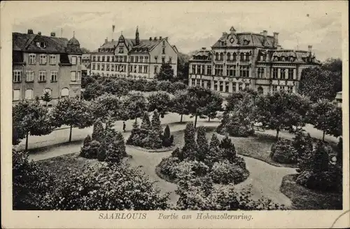 Ak Saarlouis im Saarland, Partie am Hohenzollernring