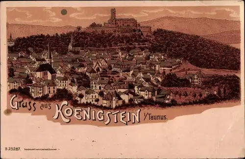 Sonnenschein Litho Königstein im Taunus, Gesamtansicht