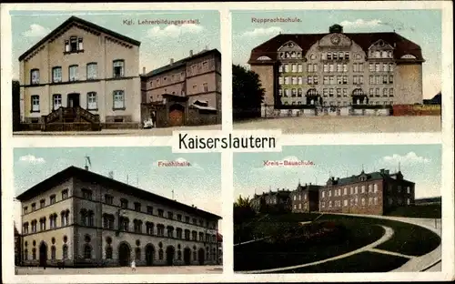 Ak Kaiserslautern in Rheinland Pfalz, Kgl. Lehrerbildungsanstalt, Rupprechtschule, Fruchthalle