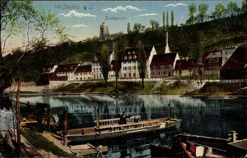 Ak Weißenfels an der Saale, Saalepartie