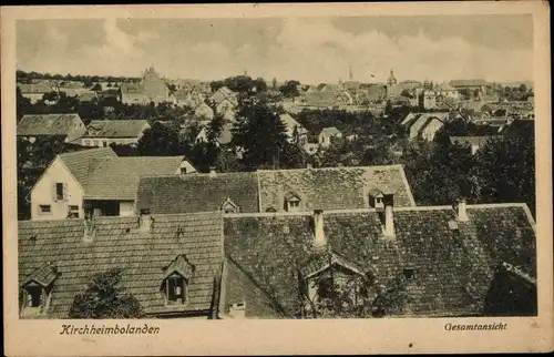 Ak Kirchheimbolanden in der Pfalz, Blick über die Dächer des Ortes, Panorama