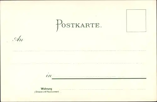 Litho Stuttgart in Württemberg, Berge, Gedicht, Blick über die Stadt