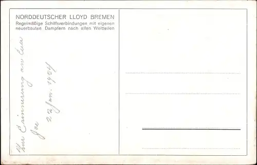 Künstler Ak Norddeutscher Lloyd Bremen, Dampfer Stuttgart