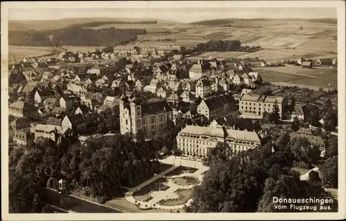 Ak Donaueschingen im Schwarzwald, Fliegeraufnahme