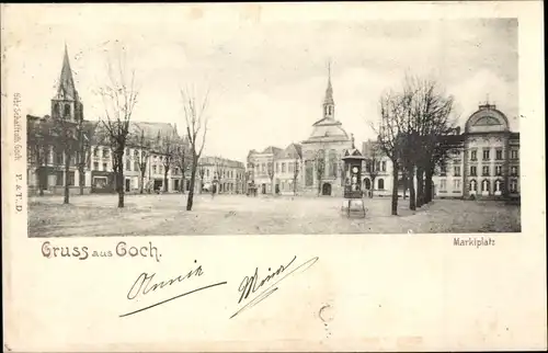 Ak Goch am Niederrhein, Marktplatz