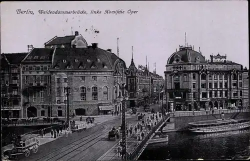 Ak Berlin Mitte, Weidendammer Brücke, Komische Oper