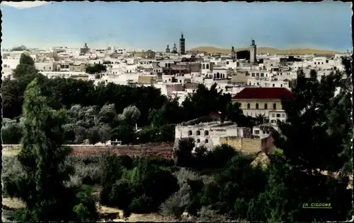 Ak Meknès Marokko, La Médina vue de l'Hôtel Transatlantique