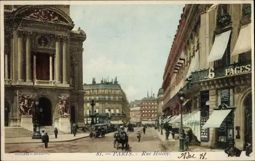 Ak Paris IX. Arrondissement Opéra, Rue Halevy