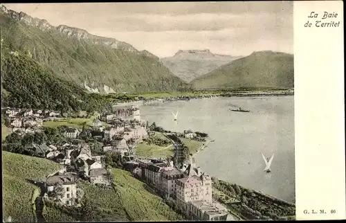 Ak Territet Montreux Kt. Waadt, La Baie, Gesamtansicht