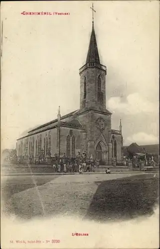 Ak Cheniménil Vosges, L'Eglise, Kirche