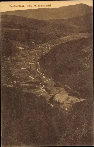 Ak Col de la Schlucht Vosges, Schluchtpass im Münstertal