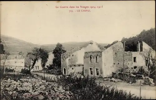 Ak Le Chipal, La Croix aux Mines Vosges, Guerre 1914-1915