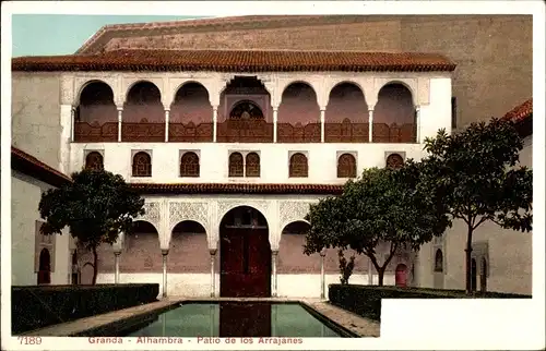 Ak Granada Andalusien Spanien, Alhambra, Patio de los Arrajanes