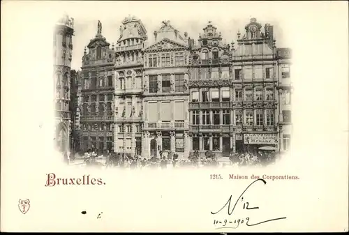 Ak Bruxelles Brüssel, Maison des Corporations