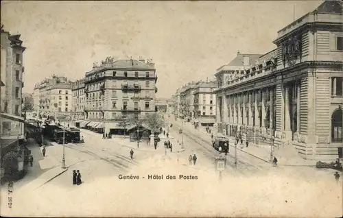 Ak Genève Genf Schweiz, Hotel de Postes