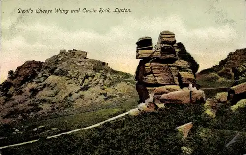 Ak Lynton Devon England, Devil's Cheese Wring and Castle Rock