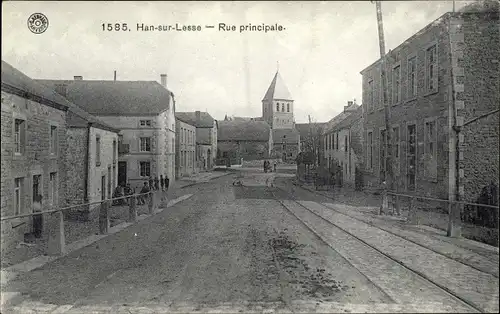 Ak Han sur Lesse Wallonien Namur, Rue principale