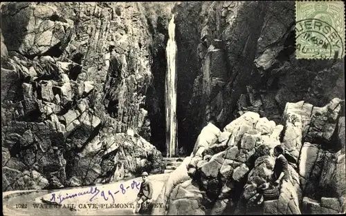 Ak Kanalinsel Jersey, Waterfall, Cave Plemont