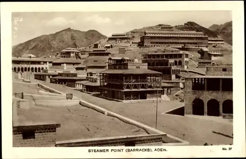 Ak Aden Jemen, Steamer Point (Barracks), Gebäude, Panorama
