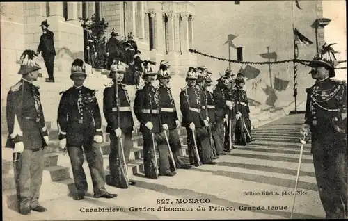 Ak Monaco, Carabiniers, Garde d'Honneur du Prince, Grande Tenue, Wachen