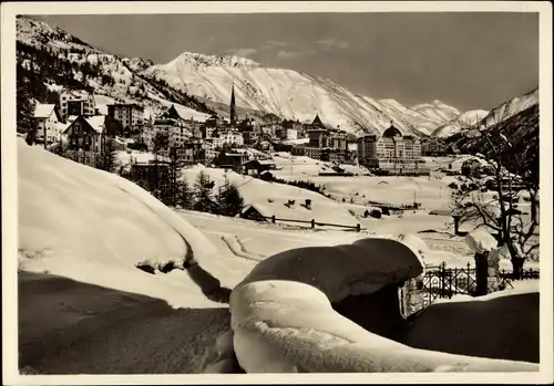 Ak Sankt Moritz Kanton Graubünden, Winter, Panorama