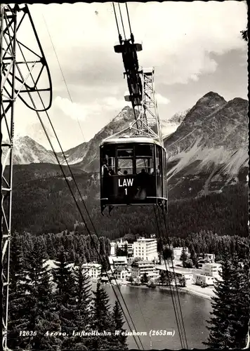 Ak Arosa Kanton Graubünden Schweiz, Luftseilbahn Weinhorn (2653m)