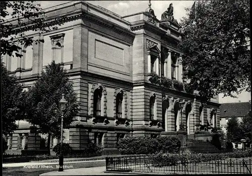 Ak Krefeld am Niederrhein, Museum, Außenansicht