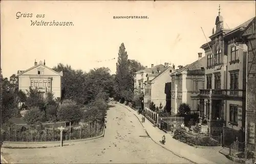 Ak Waltershausen in Thüringen, Bahnhofstraße